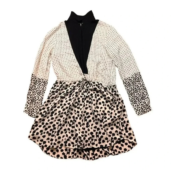 A.L.C. Ellison leopard polka dot dress size M - Picture 7 of 8